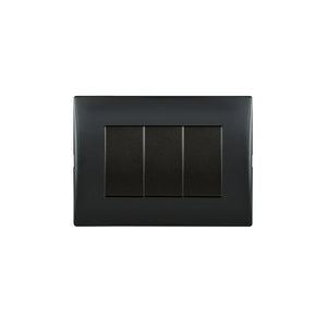 Interruptor Andes Triple 9/32 10A 250V Black Armado Lexo