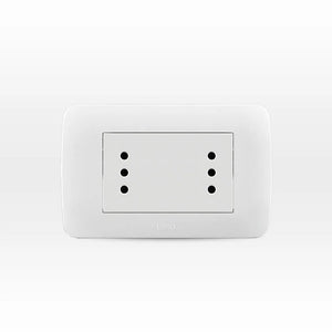 Enchufe Toma Corriente Duplex 10A 250V Blanco Armado Lexo