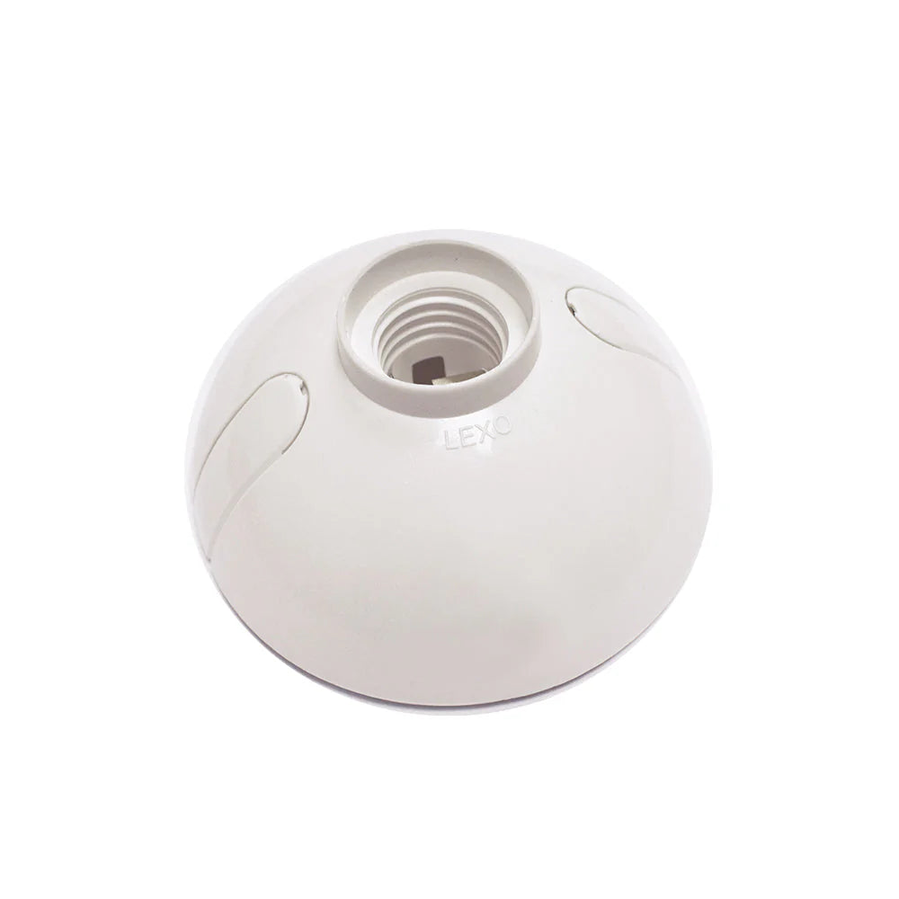 Portalámpara Tipo Panel LED Ovalado Termoplástico E27 4A 250V Blanco Lexo