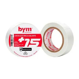 Cinta Aislante Autoextinguible +15 20Mts Blanca Bym