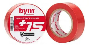 Cinta Aislante Autoextinguible +15 20Mts Roja Bym