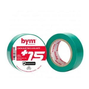 Cinta Aislante Autoextinguible +15 20Mts Verde Bym