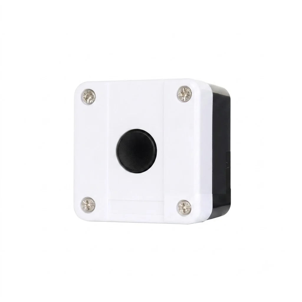 Caja PVC 1 Perforacion 22mm Blanco/negro CNC