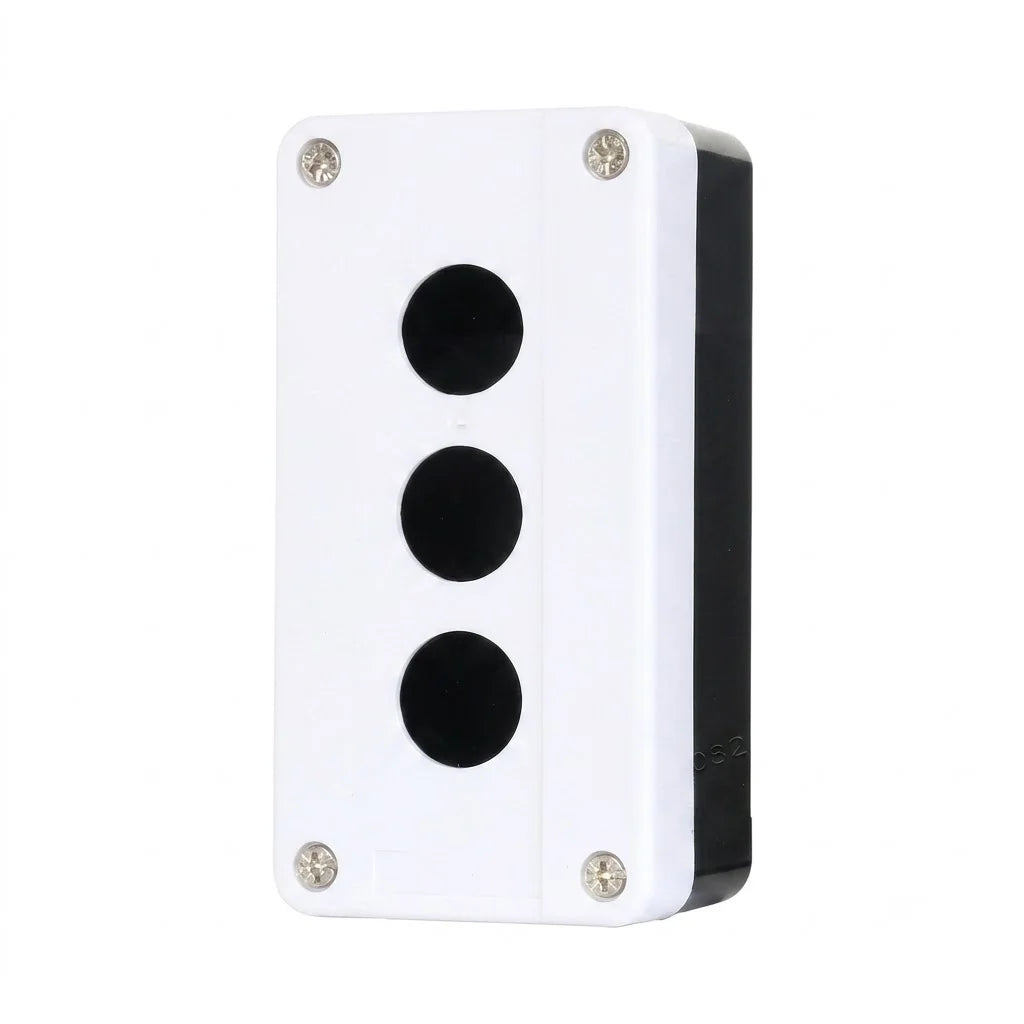 Caja PVC 3 Perforacion 22mm Blanco/negro CNC
