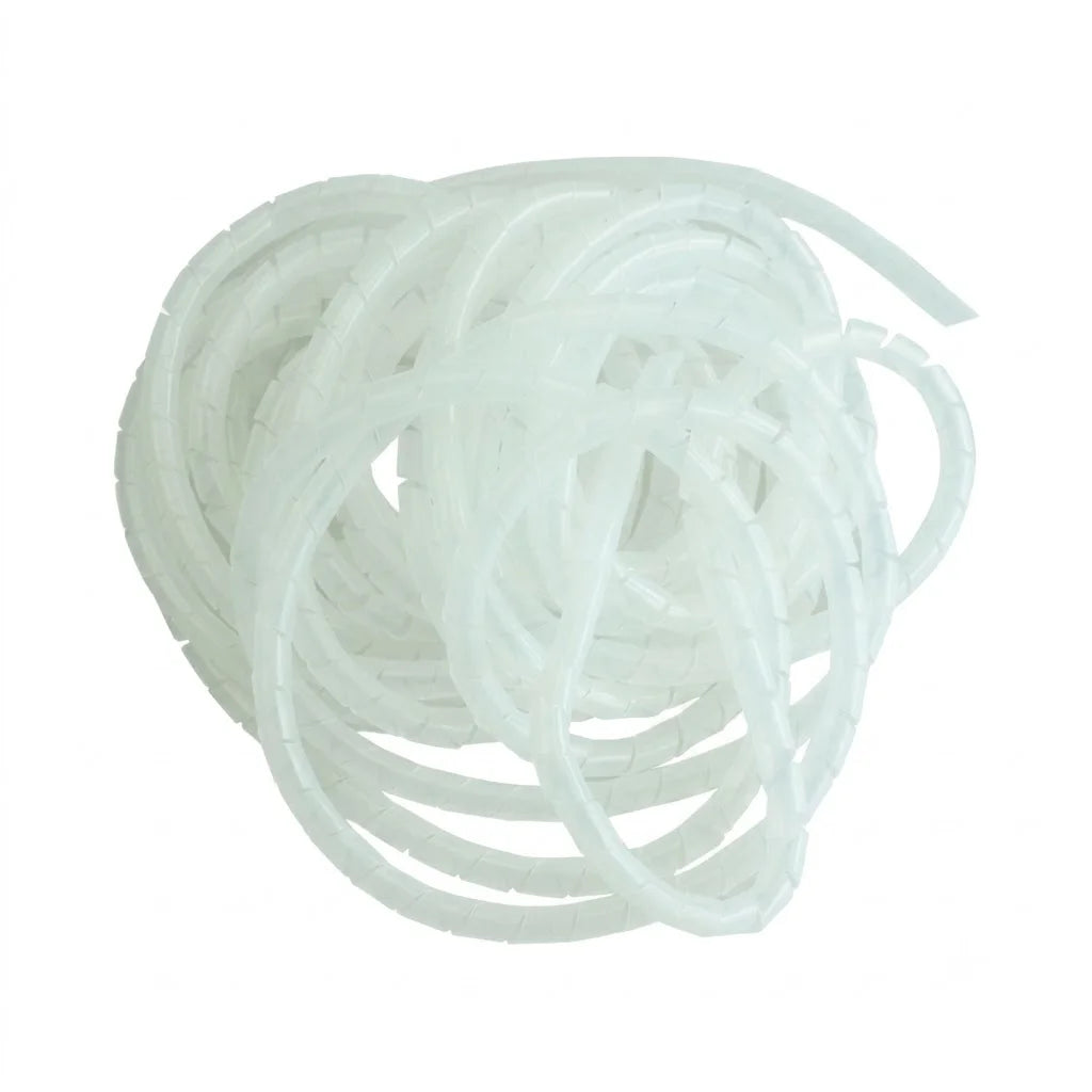Funda Espiral Plástica Blanca D:6mm L:10m CNC