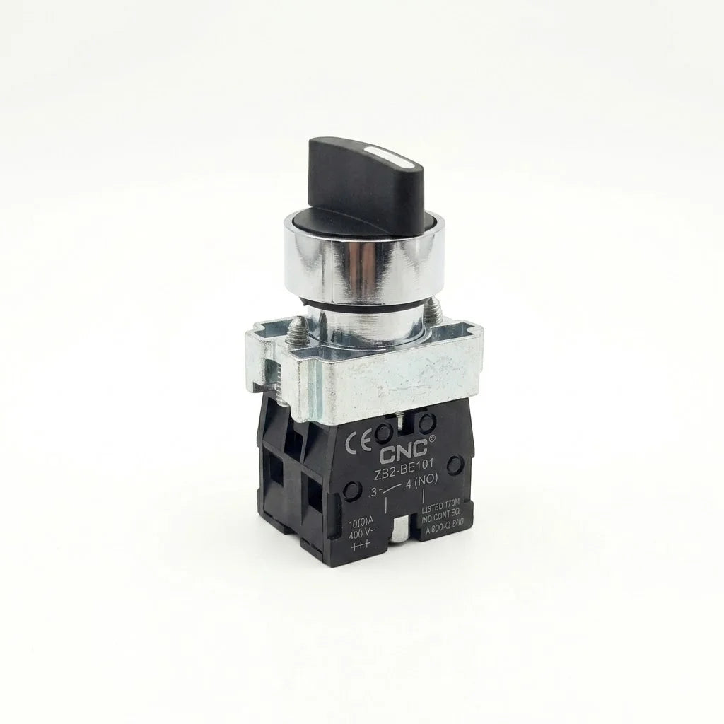 Selector Metalico 3 Posiciones 2No 22Mm Cnc