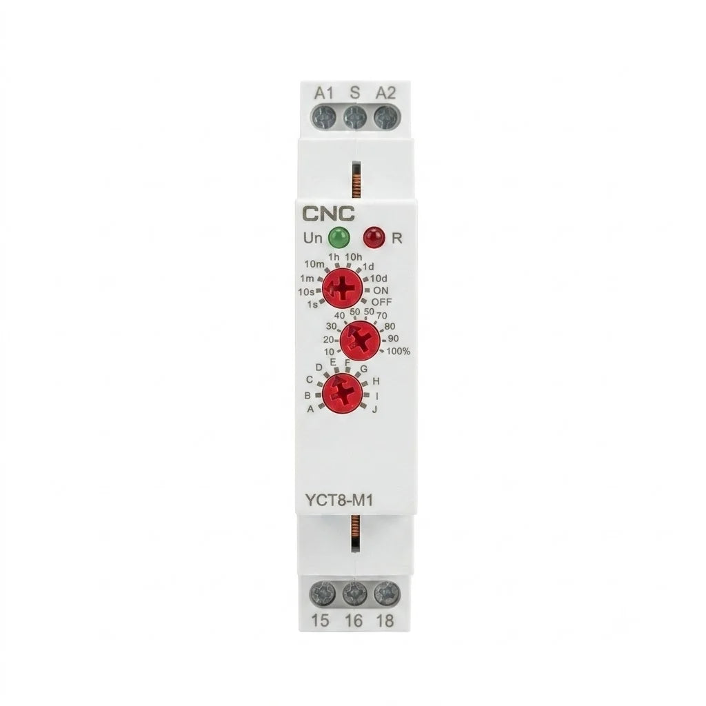 Relé Temporizador YCT8-M1 1NO-1NC 10 Funciones CNC