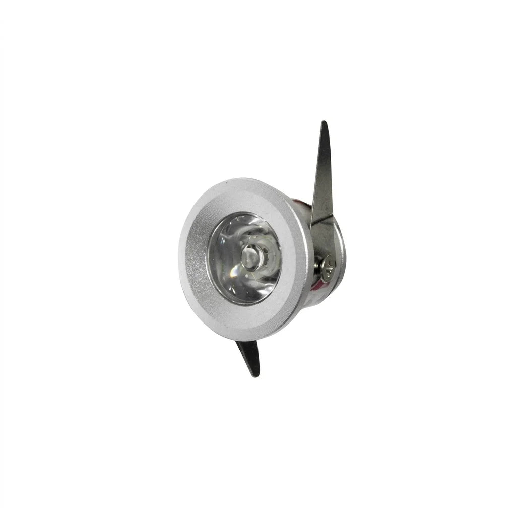 Foco LED Embutido Bisel Aluminio 1W Luz Fria Fija Faretto