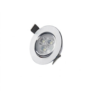 Foco LED Embutido Bisel Aluminio 3W Luz Fria Dirigible Faretto