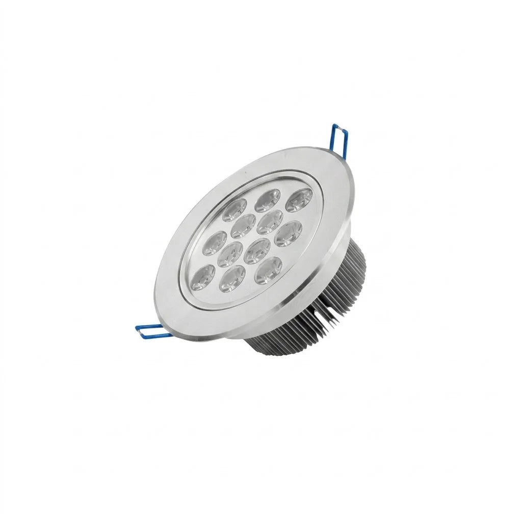 Foco LED Embutido Bisel Aluminio 12W Luz Fria Dirigible Faretto