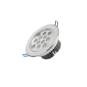 Foco LED Embutido Bisel Aluminio 12W Luz Calida Dirigible Faretto