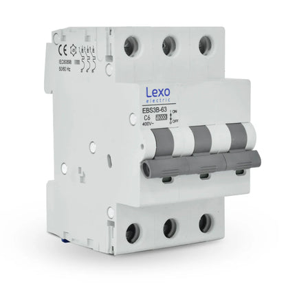 Interruptor Automatico 3X6 A C 10 KA Lexo