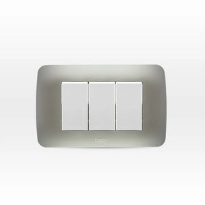 Interruptor Triple 9/32 10A 250V Armado Plata Lexo