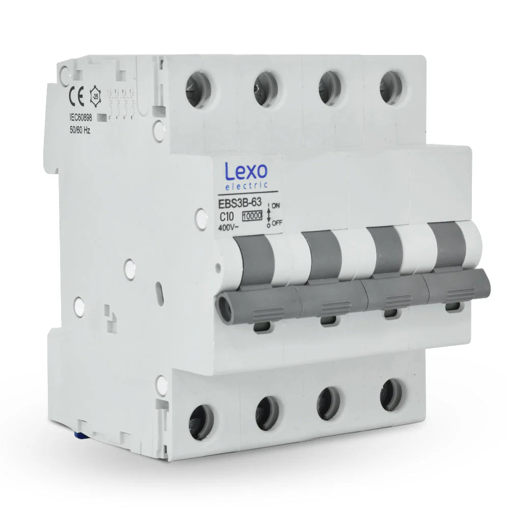 Interruptor Automatico 4X10A Curva C 10KA Lexo