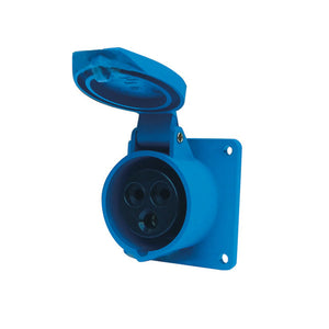 Enchufe Industrial Hembra Embutida 32A 2P+T 220V IP44 Lexo
