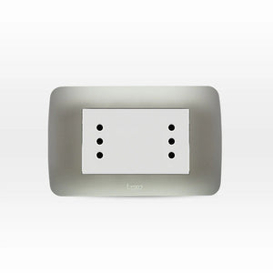 Toma Corriente Duplex 10A 250V Plata Lexo