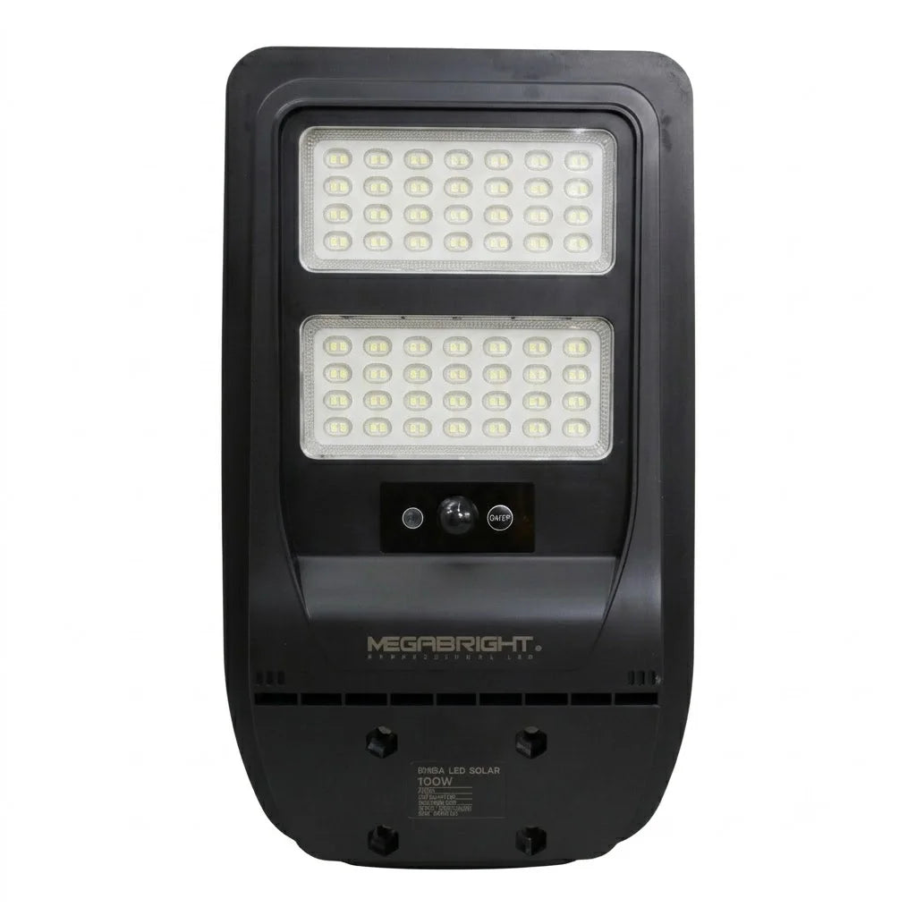 Luminaria LED Solar Brisa 100W Luz Fría 6500K Panel Integrado Megabright