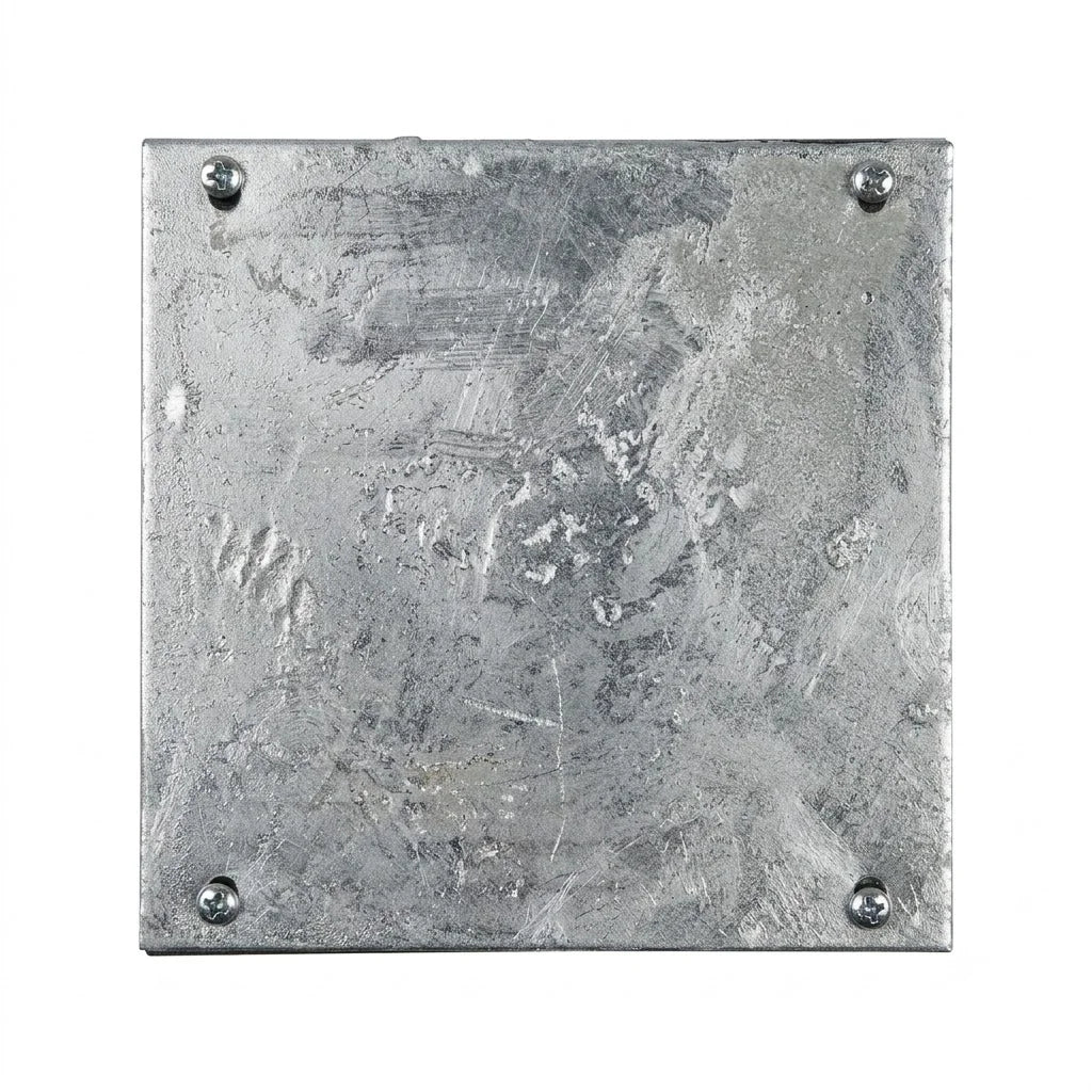 Caja Metálica Galvanizada en Caliente Lisa 150x150x100mm sin Nocaut