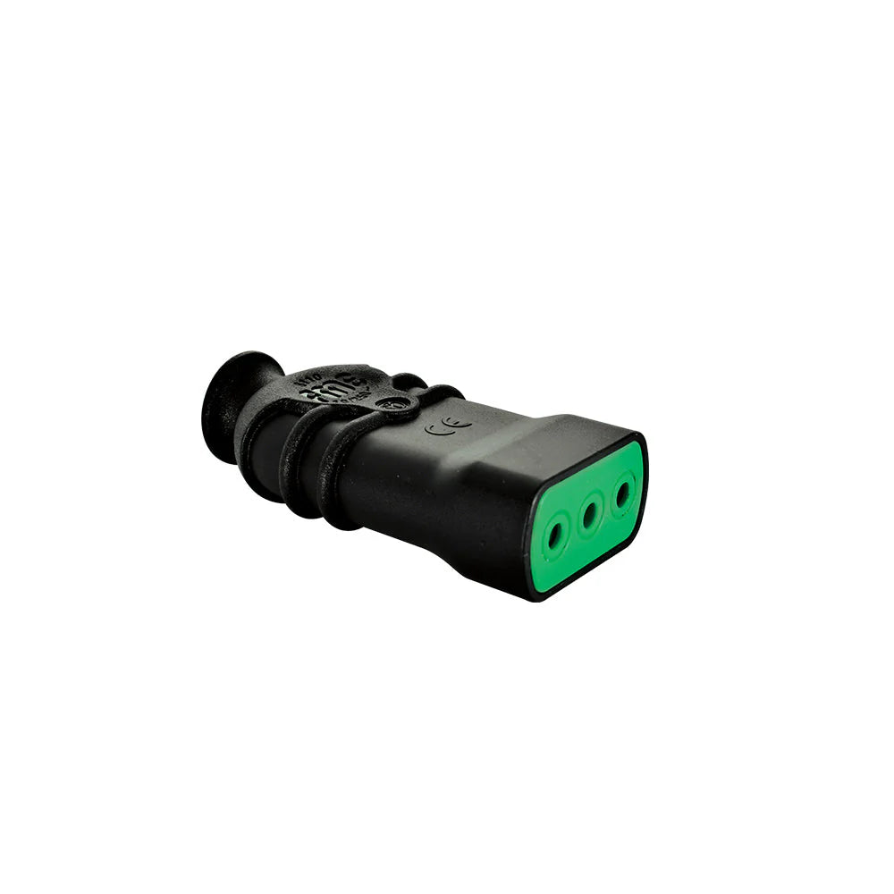 Enchufe Volante Hembra 10A 250V 2P+T Negro Fanton