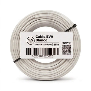 Cable Libre de Halógeno 1,5 mm² Blanco H07Z1-K Rollo 25 m Ecocables