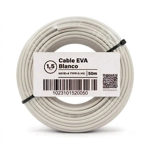 Cable Libre de Halógeno 1,5 mm² Blanco H07Z1-K Rollo 50 m Ecocables