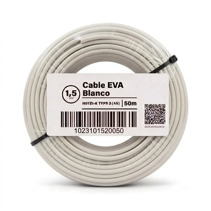 Cable Libre de Halógeno 1,5 mm² Blanco H07Z1-K Rollo 50 m Ecocables