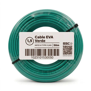 Cable Libre de Halógeno 1,5mm2 Verde H07Z1-K Rollo 50m Ecocables