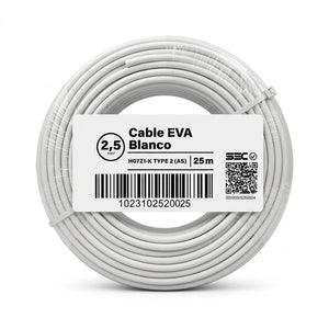 Cable Libre de Halógeno 2,5 mm² Blanco H07Z1-K rollo 50 m Ecocables