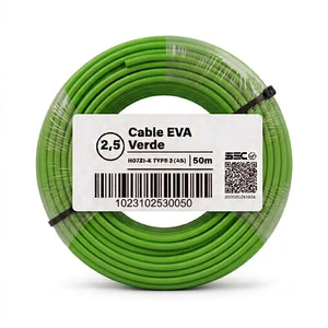 Cable Libre de Halógeno 2,5 mm² Verde H07Z1-K Rollo 50 m Ecocables