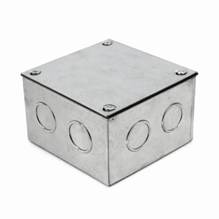 Caja A11 Pregalvanizada con Tapa 100x100x65mm con Knockout