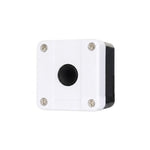 Caja PVC 1 Perforacion 22mm Blanco/negro CNC