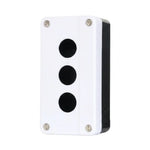Caja PVC 3 Perforacion 22mm Blanco/negro CNC