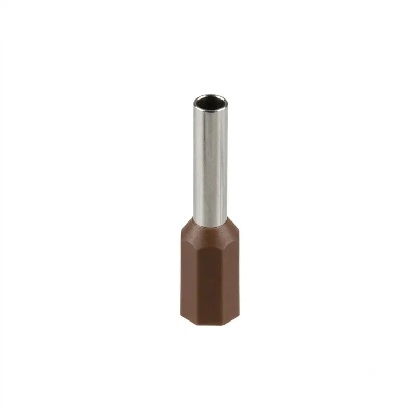 Terminal Ferrul 4AWG 25mm Cafe Bolsa 100Un CNC
