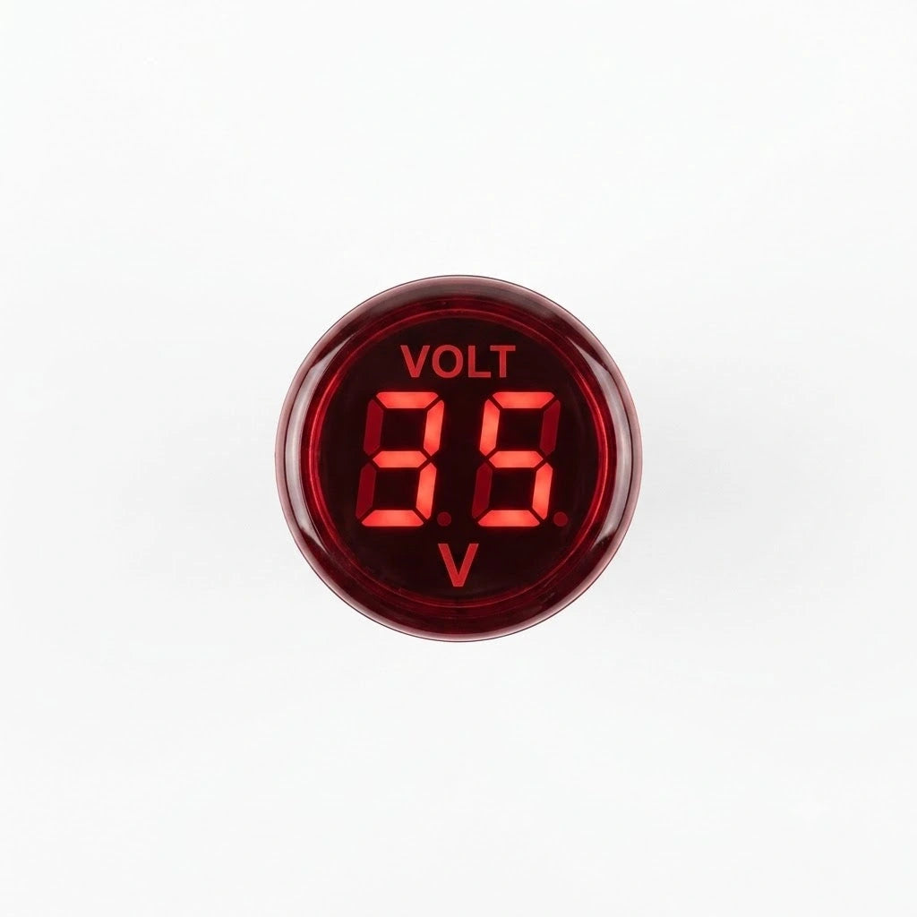 Luz Piloto LED Voltaje Roja AD16-22DV 22mm CNC - 2