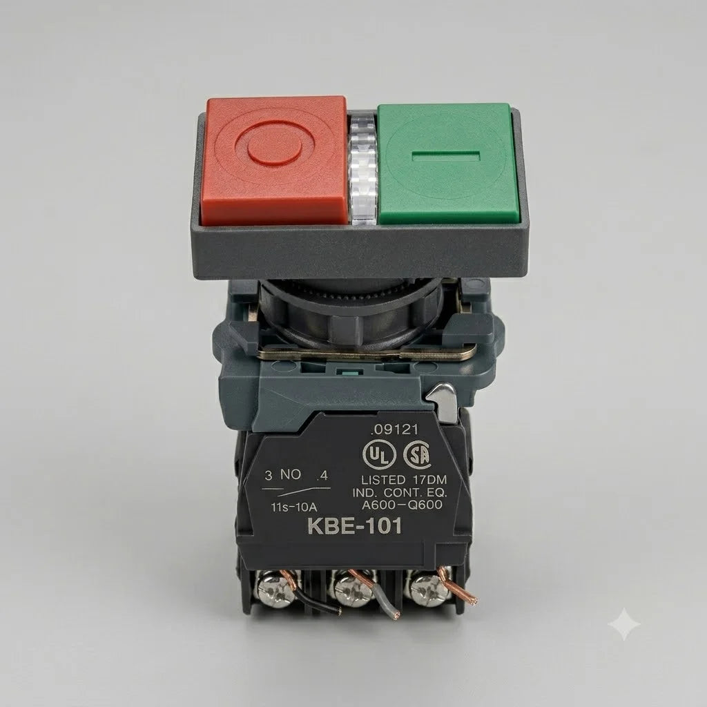 Pulsador PVC Partir/Parar 22mm Luminoso 1Nco 1Nc CNC