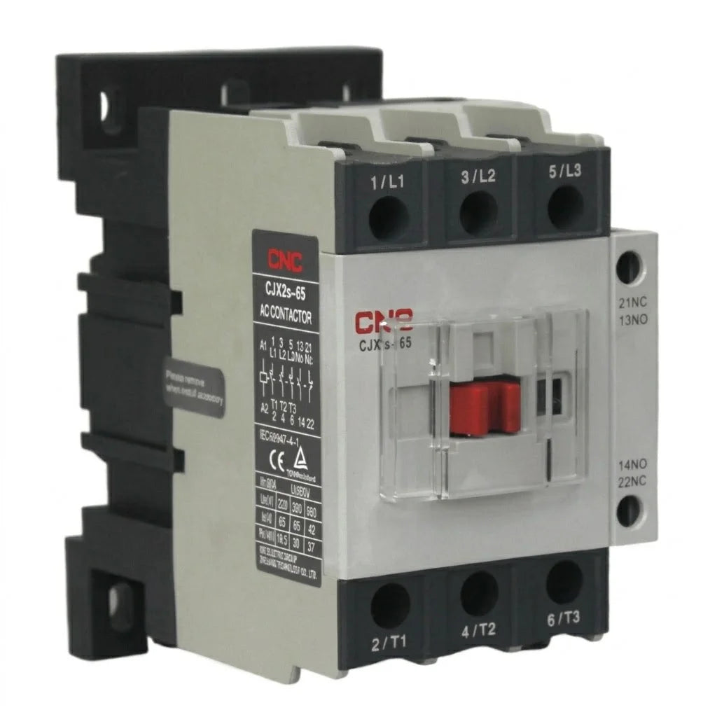 Contactor Trifásico Cjx2S 65A Bobina 220V 1No 1Nc CNC