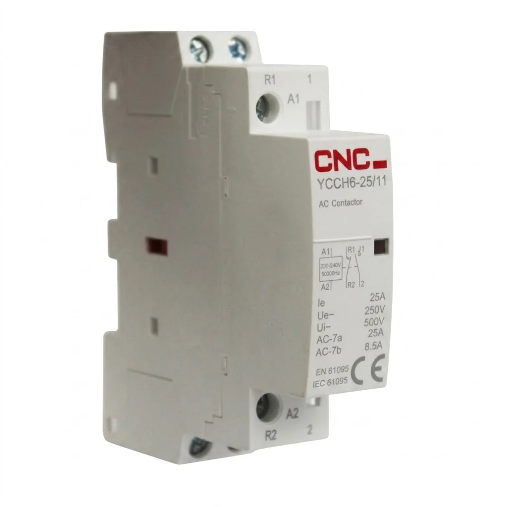 Contactor Modular 1P 25A Bobina 220V 1No 1Nc CNC