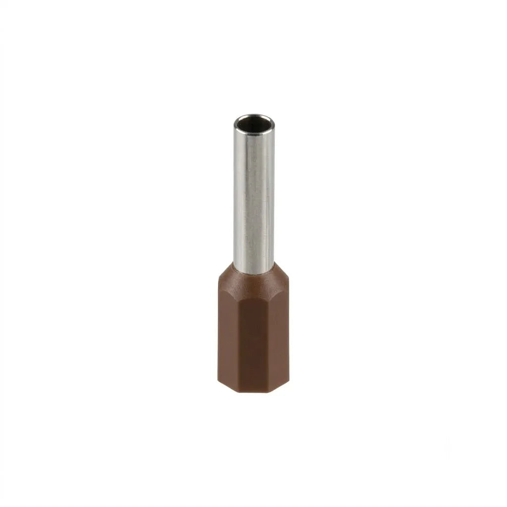 Terminal Ferrul 7AWG 10mm Cafe Bolsa 100Un CNC