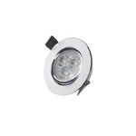Foco LED Embutido Bisel Aluminio 3W Luz Cálida 3000K Dirigible Faretto