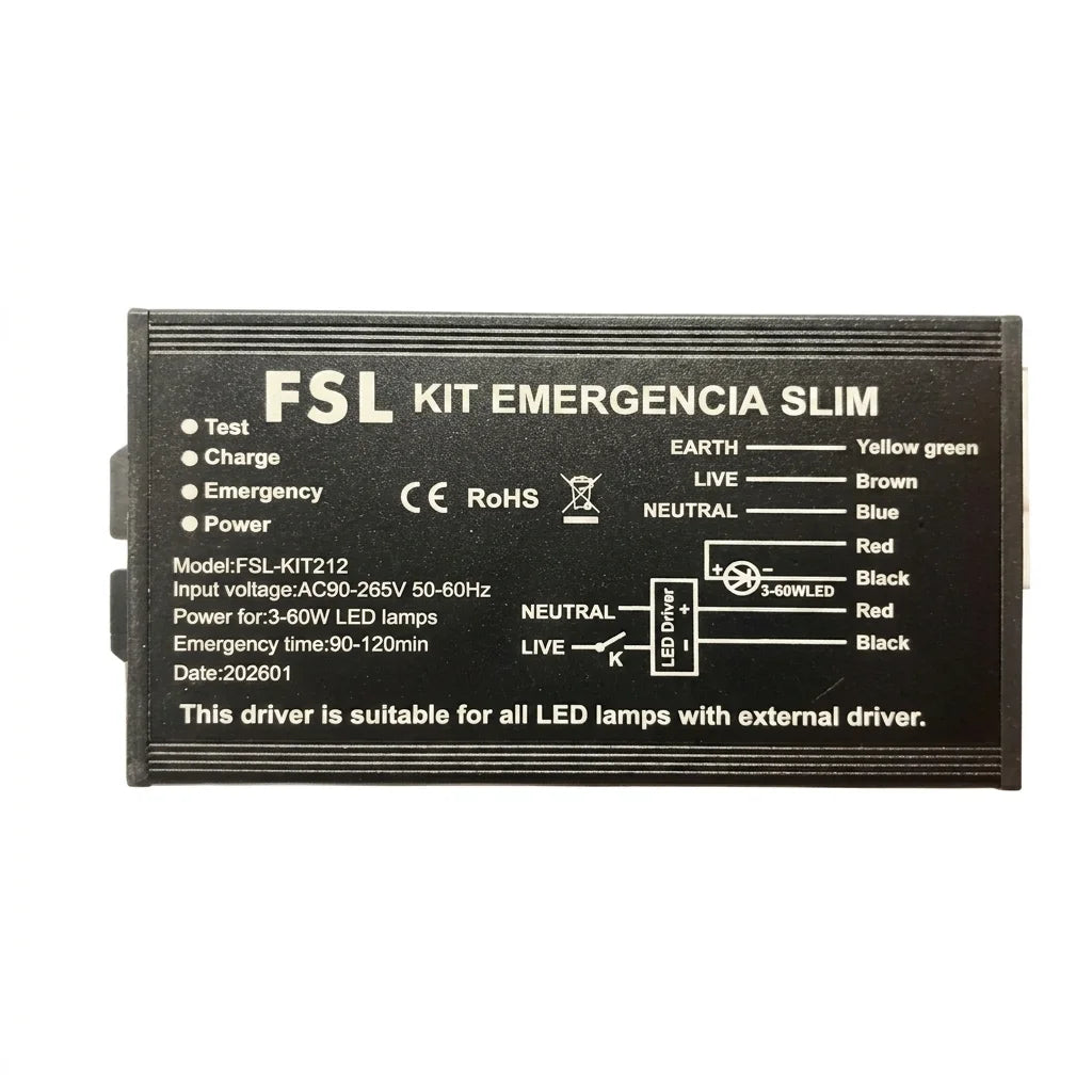 Kit de Emergencia 3-60W 2hrs FSL