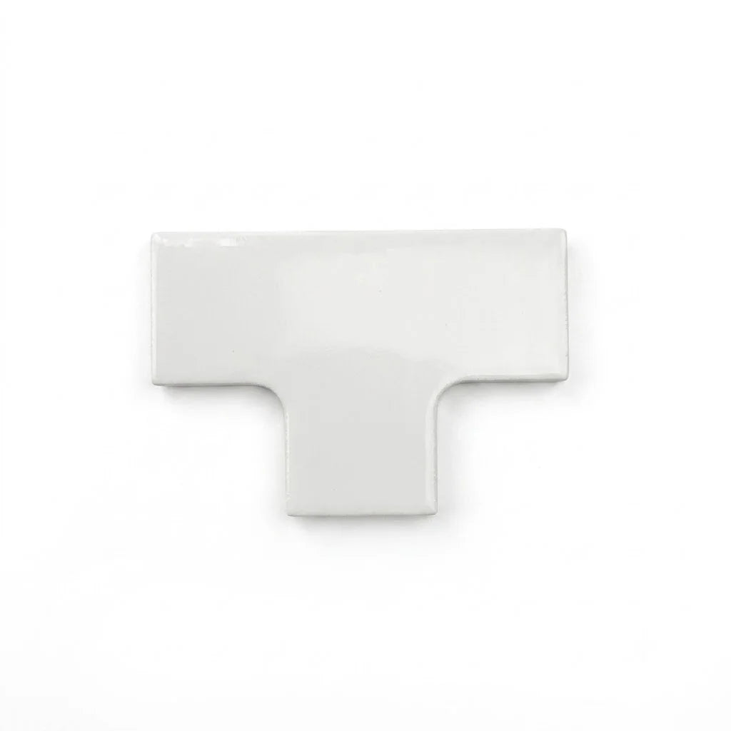 Conexión T para Canaleta PVC 20x10mm Blanca