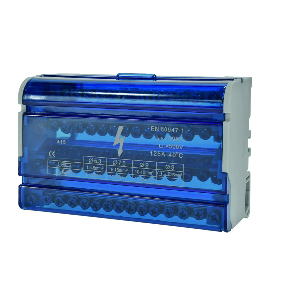 Barra Repartidora Tetrapolar 125A 15 Polos Lexo