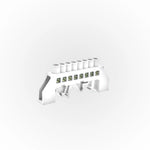 Barra Bronce Aislada Riel DIN Blanca 8 Polos Lexo