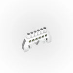 Barra de Bronce Aislada Blanca 6 Polos Lexo