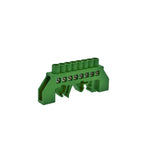 Barra Bronce Aislada Riel DIN Verde 8 Polos Lexo