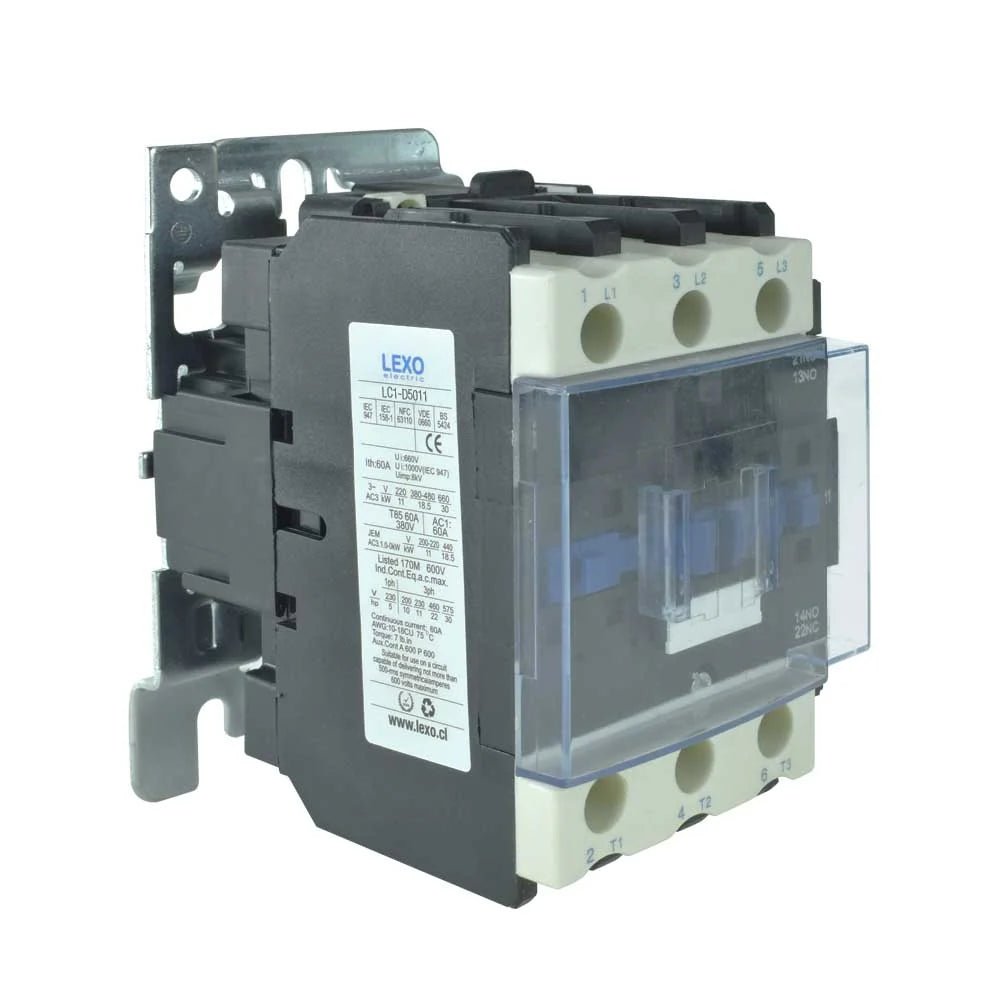 Contactor Trifasico D5011M7 50 A Bob 220V 1NO+1NC Lexo