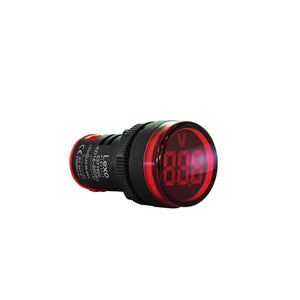 Luz Piloto Roja con Voltimetro Negro 60-500 VAC Lexo