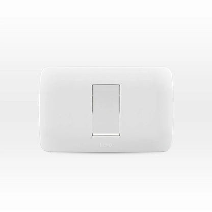 Interruptor Simple 9/24 10A Sobrepuesto Blanco Armado Lexo