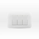 Interruptor Triple 9/32 10A 250V Blanco Armado Lexo