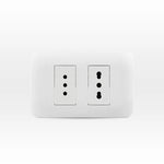 Toma Corriente Doble 10/16A 250V Blanco Lexo